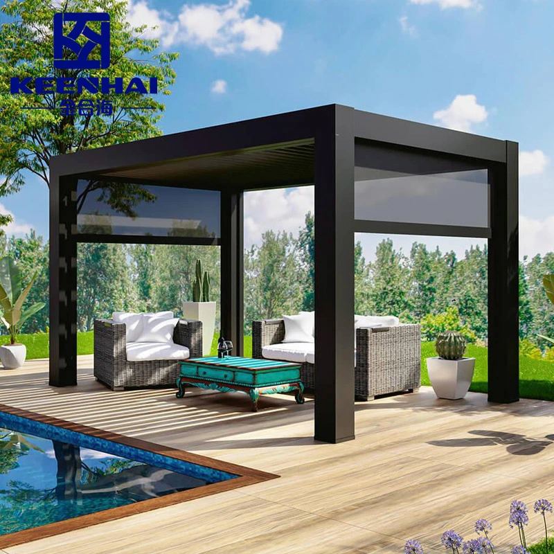 ¡caliente! Francia Nuevo Diseño de extrusión de aluminio Pergola columna vertical / aluminio Louvre Pergola Perfiles