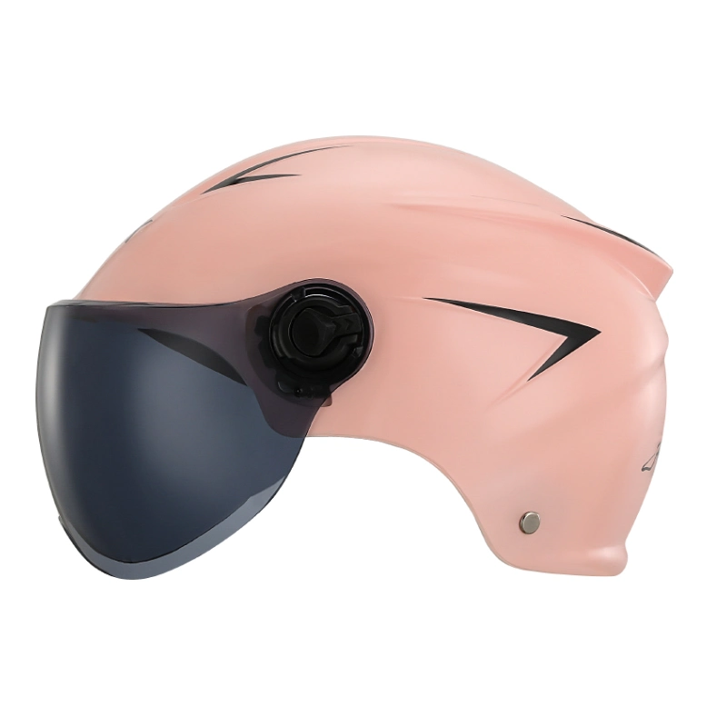 Motorrad Halfhelm Rosa Hochwertige Motorrad Zubehör Accesorios DOT Moto Sicherheit Halbgesicht Sonnenschutz Helm mit verschiedenen Visieren Mtosir Für Frauen