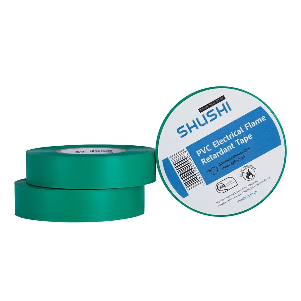 Shushi Electrical Insulating Tape PVC Electrical Waterproof Insulated Wire Tape High Temperature Resistant Adhesive RoHS