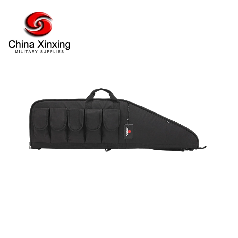 Sacos de transporte de armas Black Multifunctional Military Tactical Gun Case com Bolsa de revistas