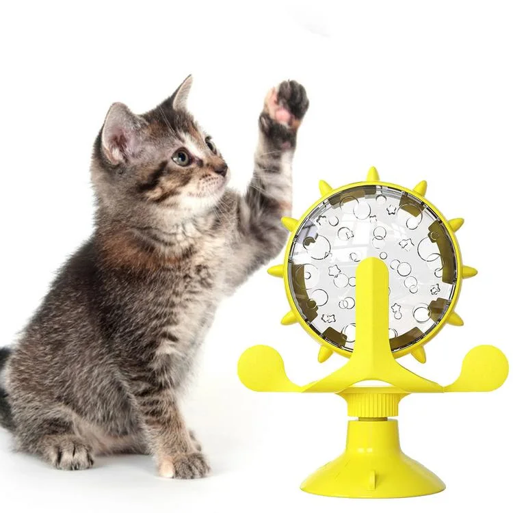 Training Eliminate Anxiety Tickle Cat Leak Food Windmill Pet Toy