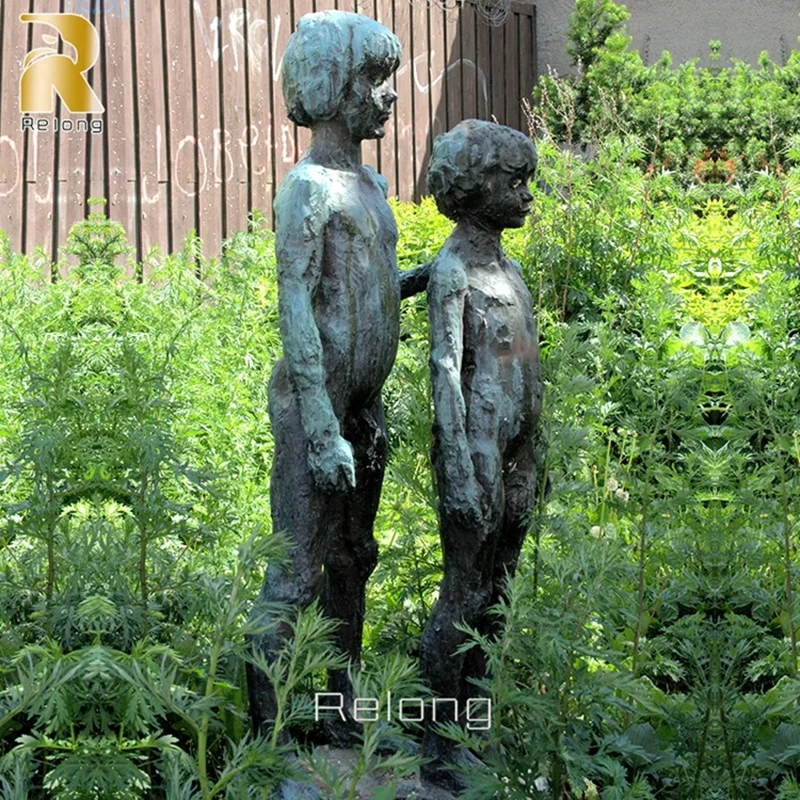 High Quality Modern Metal Bronze Children estátuas Life Size Bronze Escultura de menina