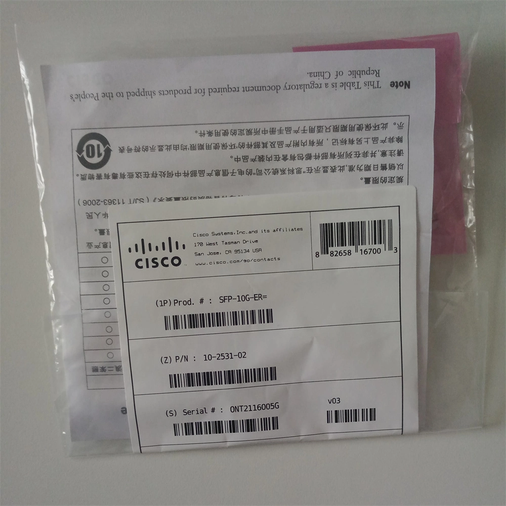 Original New Cisco SFP Module SFP-10g-Er Ready to Ship Cisco Module SFP-10g-Er