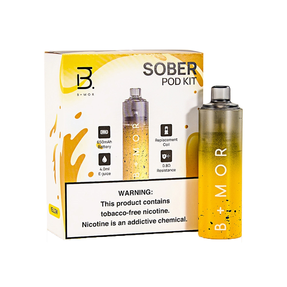 Sobrio Bmor Pod Kit Mod 4ml 650mAh Mini E-cigarrillo con bobina de malla