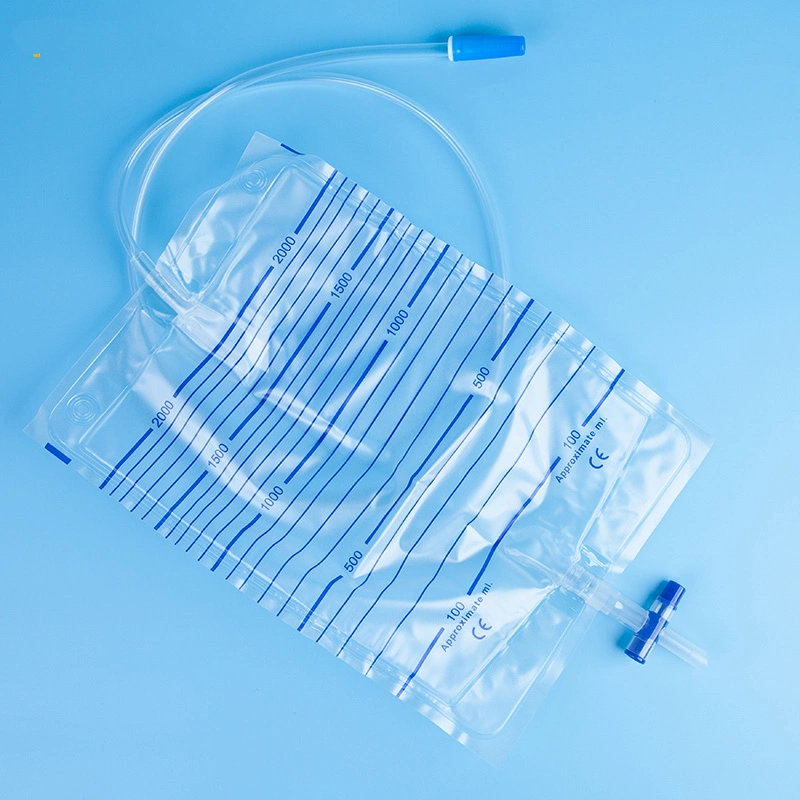 Disposable 2000ml Medical Hospital PVC Adult Urine Drainage Bag Manufacturing