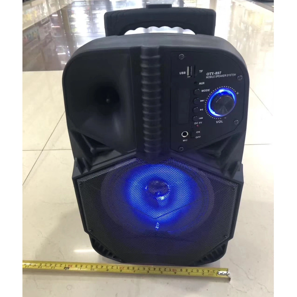 Wholesale 8inch Sound Box Bluetooth Audio Speaker with LED Light, Microphone and Remote Control for Outdoor