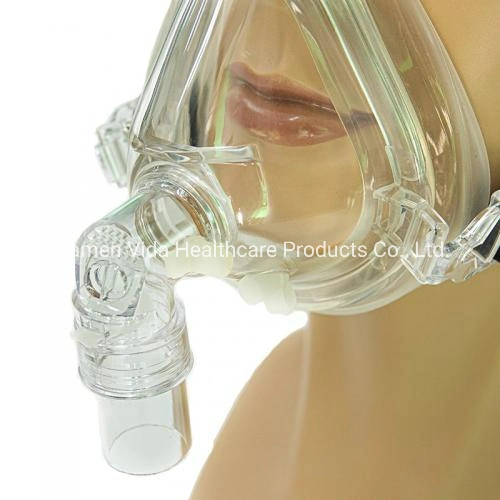 Máscara completa de silicona para la apnea del sueño de CPAP Anti ronquidos el tratamiento con casco ajustable tamaño M L size