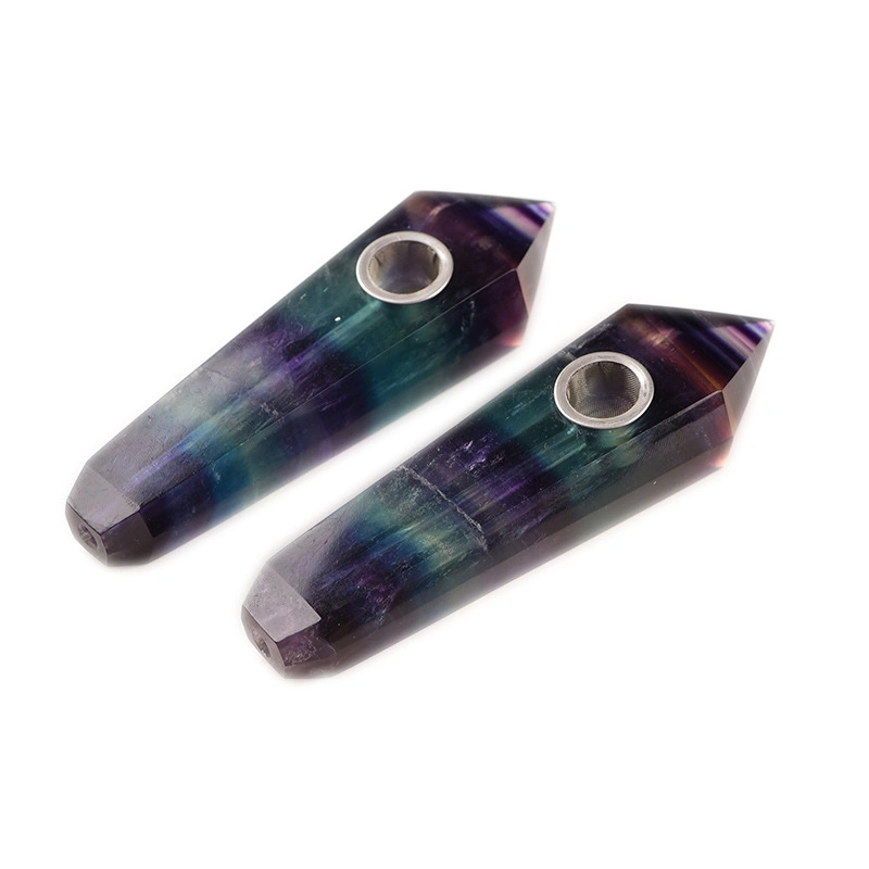 Jiju Wholesale High Quality Natural Quartz Stone Crystal Smoking Pipes Accessories