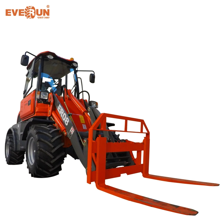 Everun Er08 Mini Loader with Air Seat and Tyre Chain for Sale