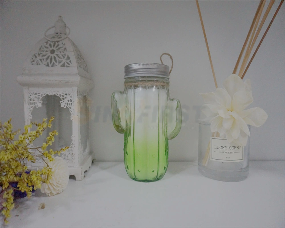 Con fragancia personalizada /Perfumada de vela Bote de vidrio para la decoración del hogar/Boda con tapa de cristal