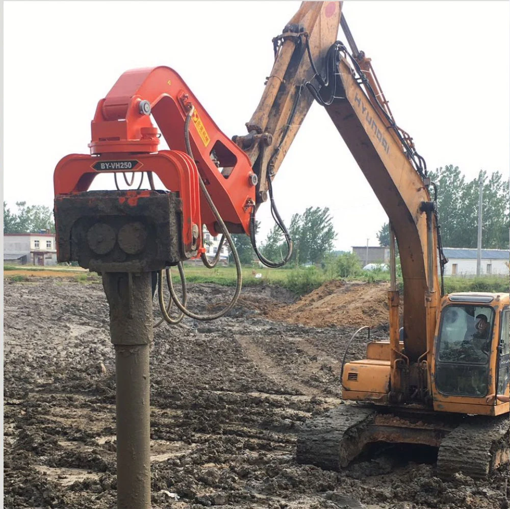 Excavator Parts Attachments Hydraulic Sheet Pile Driver for Pile Foundation