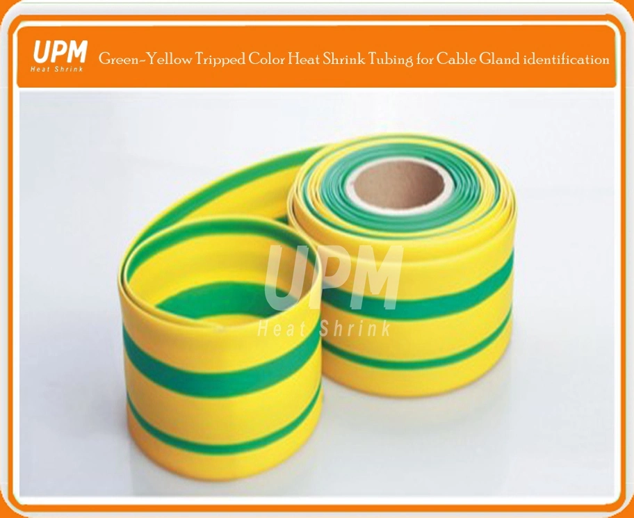 2: 1 Green Yellow Stripped Color Heat Shrinkable Tubing