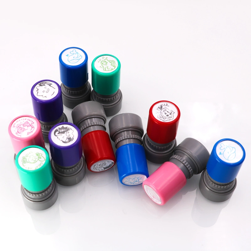 Custom Round Stamp Pre-Inked Flash Office Stamp for Teacher Self Inking Stamps