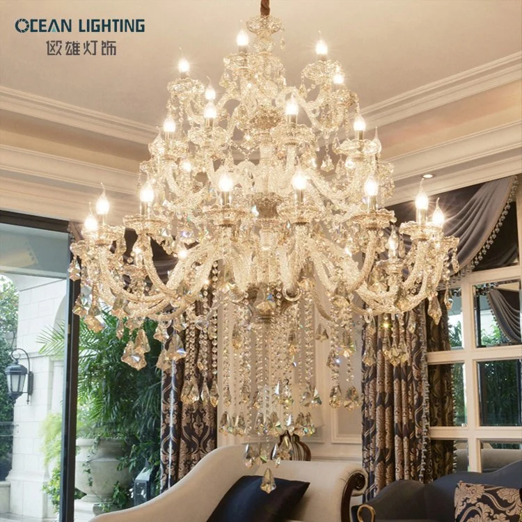 Decoração interior Ocean iluminação moderna de lustre de cristal de luxo