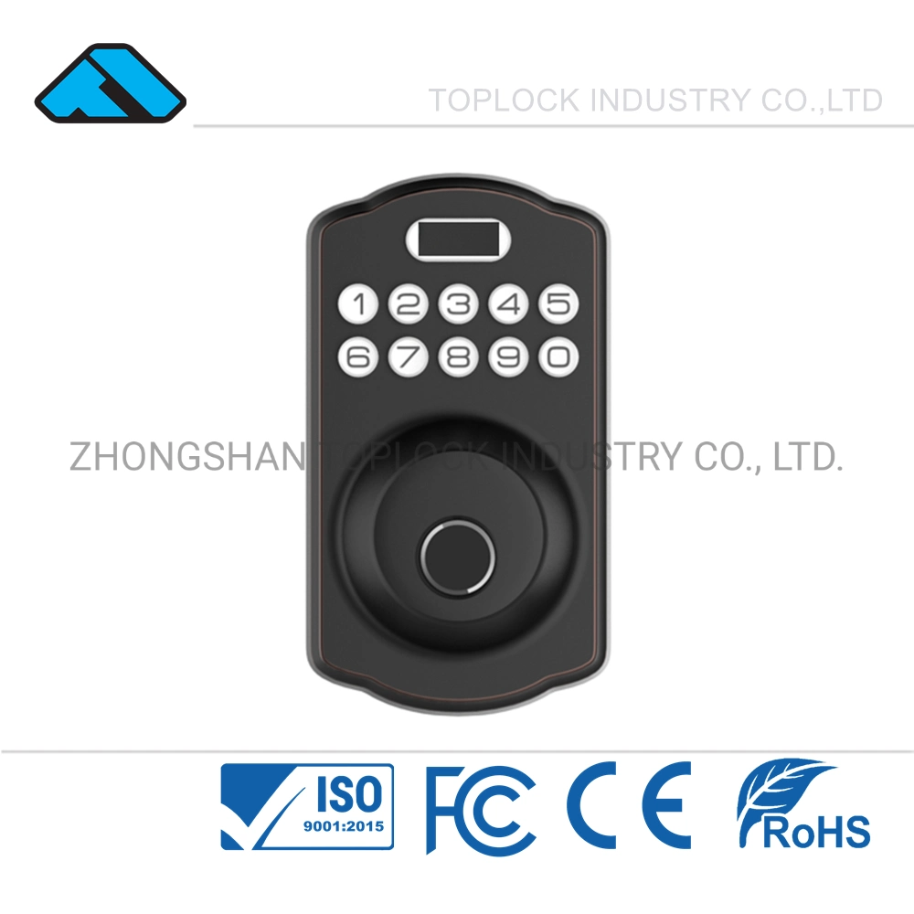 Door Access Bio Fingerprint Surface Electronic Code Magnetic Rim Deadbolt Safe Lock for Gate