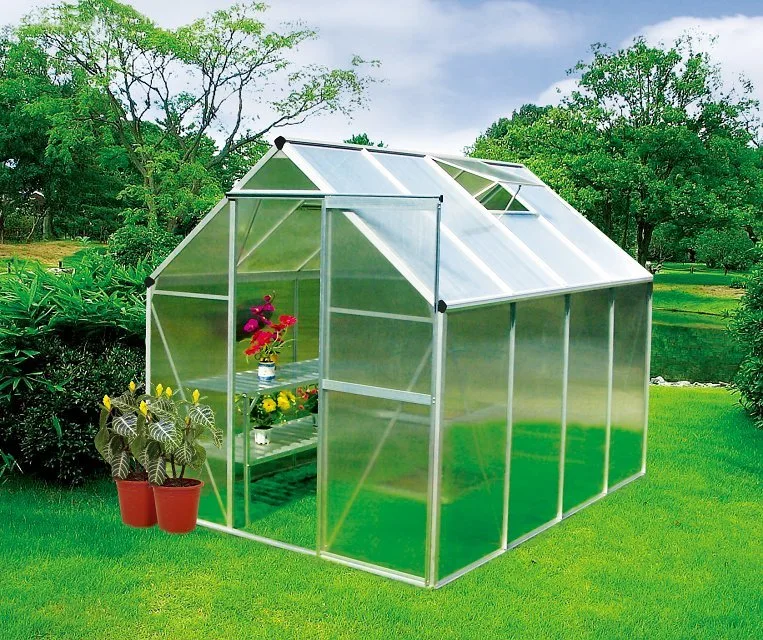 Compact 4-Tier Garden Greenhouse with Clear PVC Cover