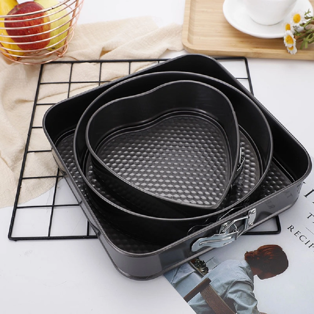 Non-Stick Springform Cake Pan Round Heart Square Shapes Esg17379