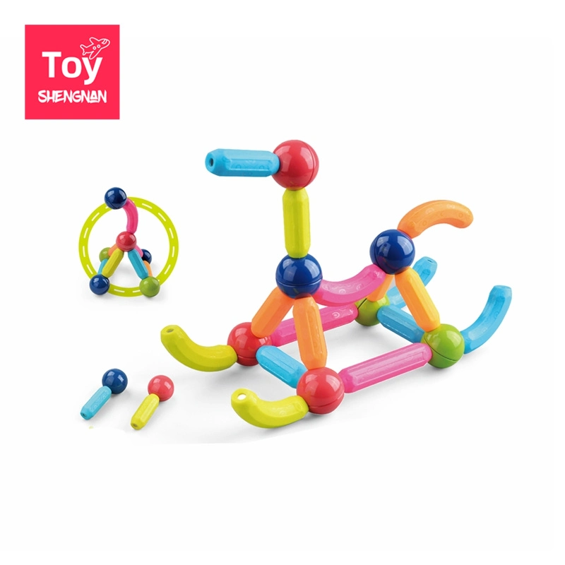 Blocos de íman de telhas Toys Rod Ball Construction Cube 3D