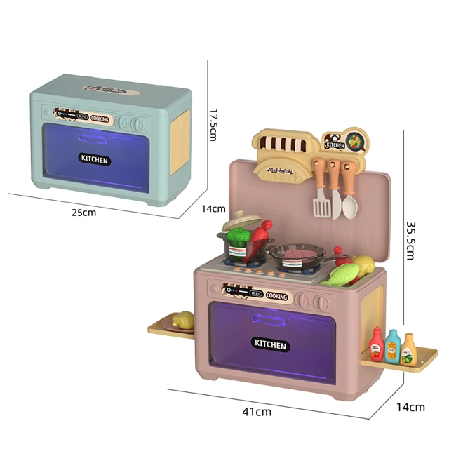 Prétendre jouer heureux Cuisine Cuisine Micro-ondes multifonctions Set jouet créatif Appliance Appliance en plastique pour les enfants Les enfants jouet