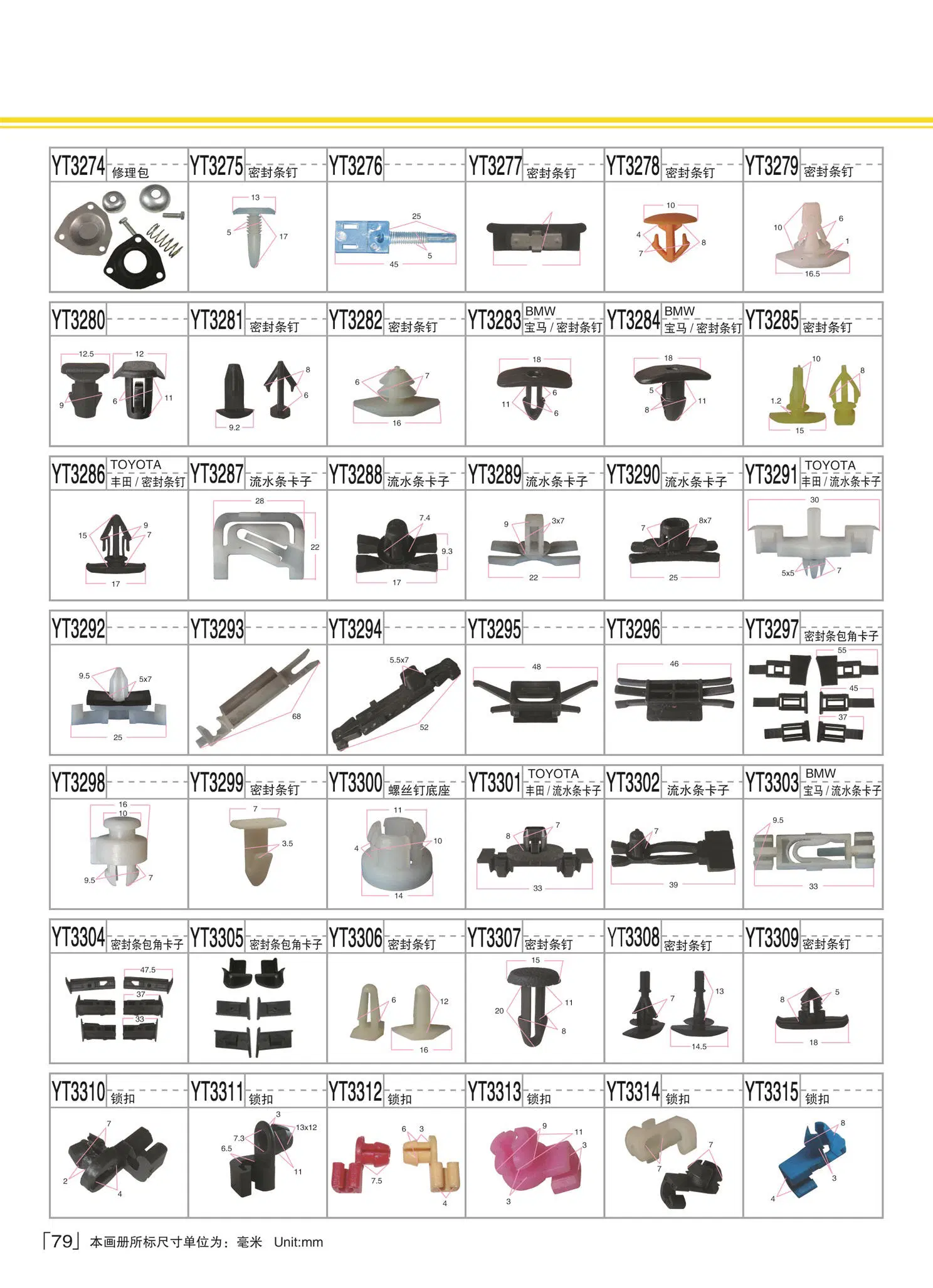 Plastic Fasteners for Cars