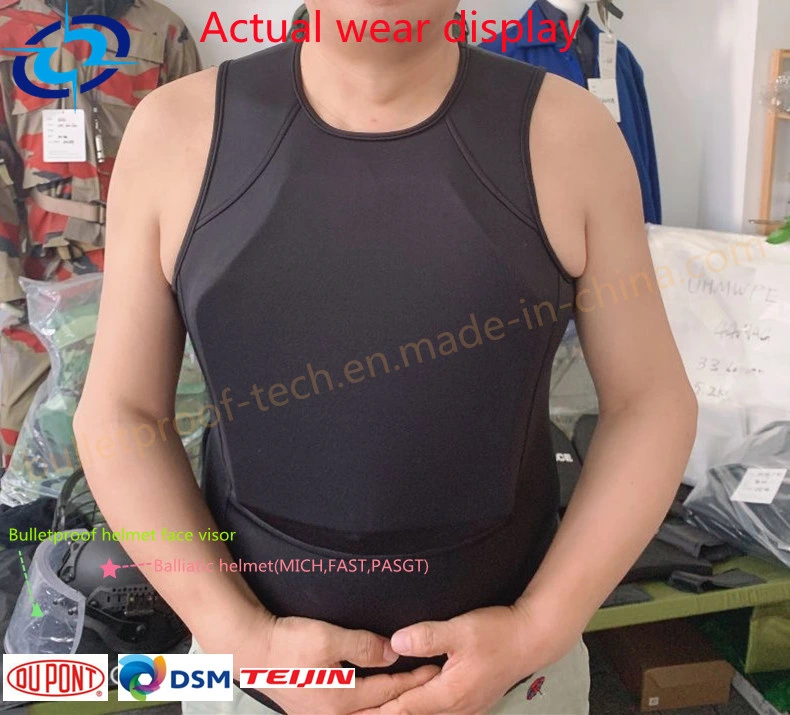 Only 1.3kg Lightweight Aramid/PE Concealable Police Protect Military Bullet Proof Vest-1