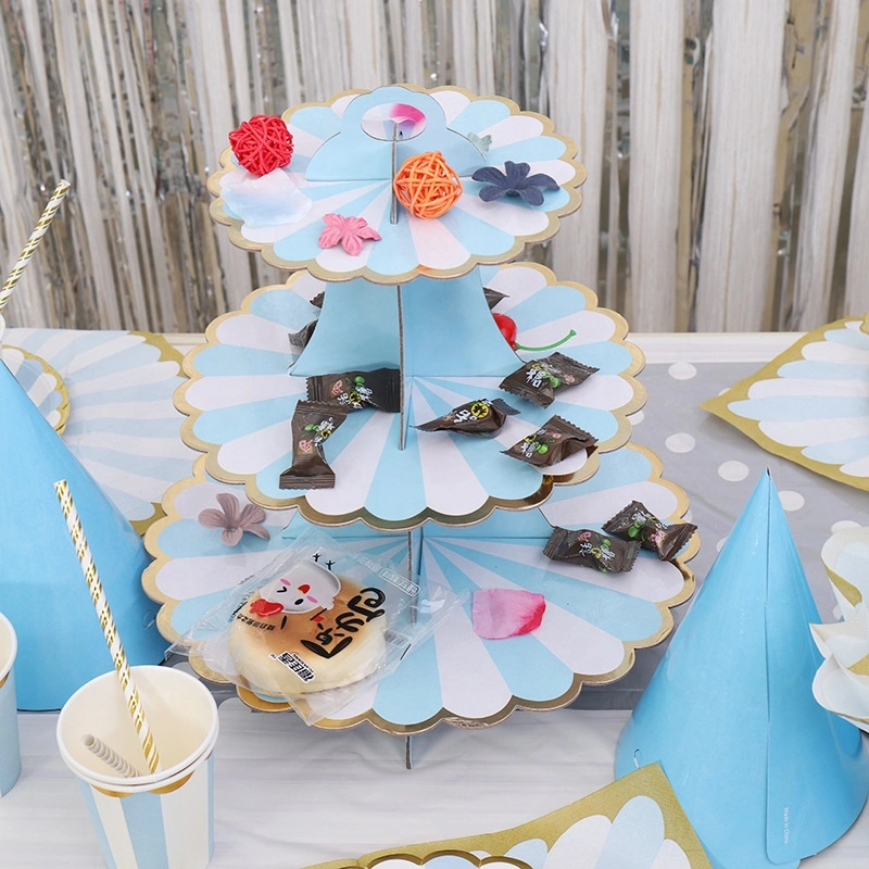 Disposable Home Party Paper Afternoon Tea Cake Candy Nuts Stand