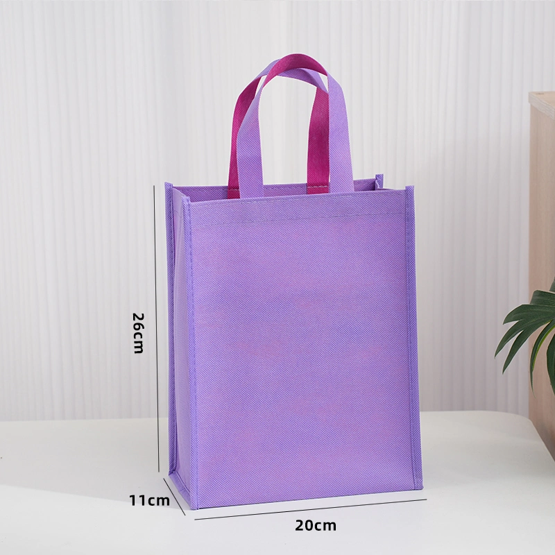 Purple Thickened Non-Woven Gift Promotion Shopping Bag