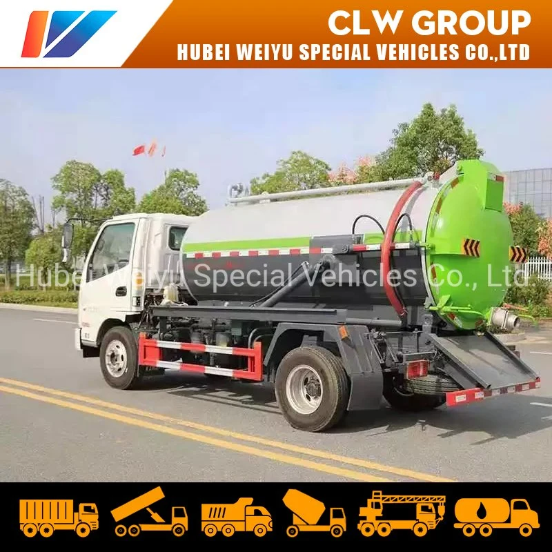 Kama Brand 4X2 5000liters 5cbm 5tons Vacuum Sewage Suction Truck Septic Tank Truck for Sanitation Services