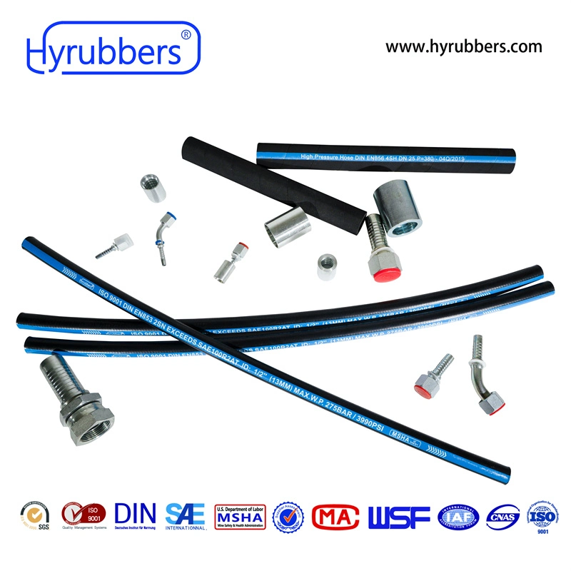 En 853 2sn Smooth Cover Wrapped Cover Steel Wire Braided Hydraulic Hose