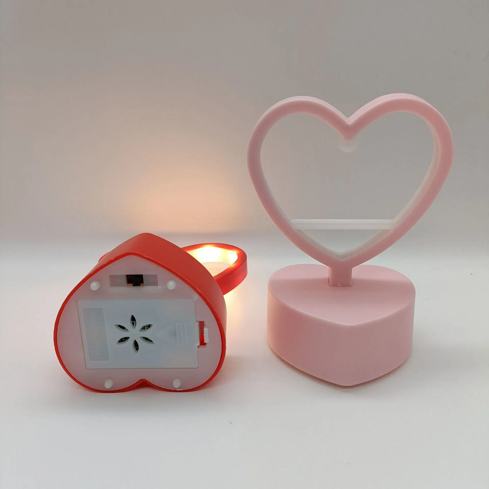 Custom 2022 Love Night Light Children's Handmade DIY Luminous Toys Bedroom Desktop Mini Small Table Lamp Decor Gift Light Stand