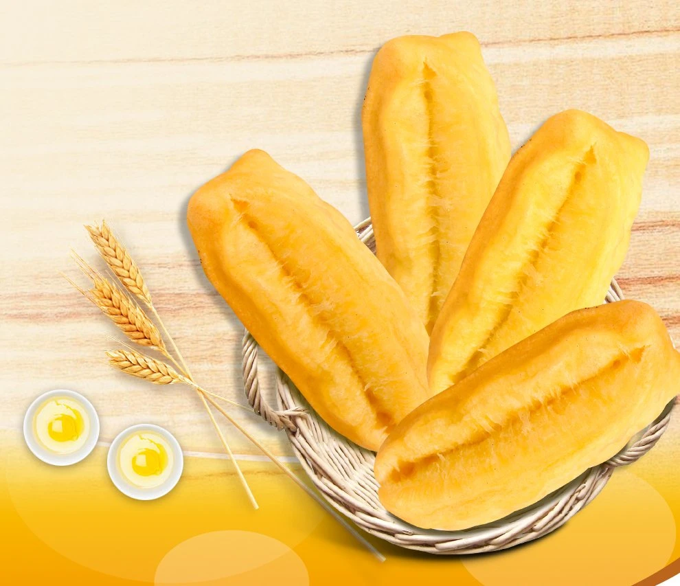 Gebratenes Brot Stick Lebensmittelbeutel Air Fritteuse Getrocknete Snacks Großhandel Köstliche Gefrorene Traditionelle Chinesische Verpackung Weizenmehl Gelb