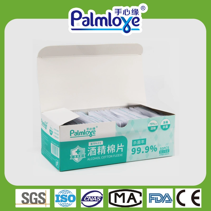 Alcohol Pads with 75% Alcohol Medical Disposable Cleaning Alcohol Wipe Palmlove