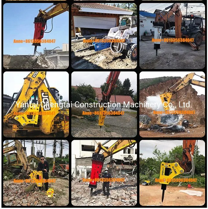 Martillo de demolición de construcción fabricado en China Rock martillo hidráulico rompedor de JCB