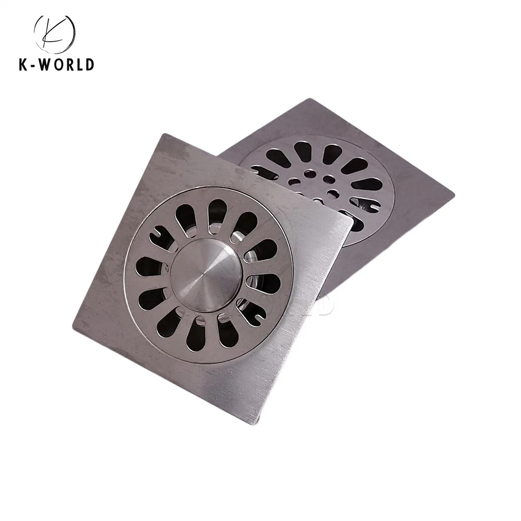 K-World Invisible Shower Drain Wholesale/Supplierr High-Quality Spring-Type Floor Drain China Anti-Rebate Brass Floor Bath Drain