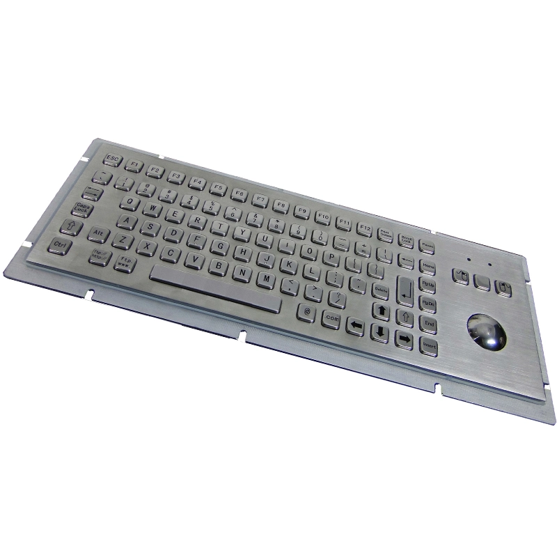 Industrial Keyboard Edelstahl Metall Keyboard mit Trackball für verwendet Kiosk