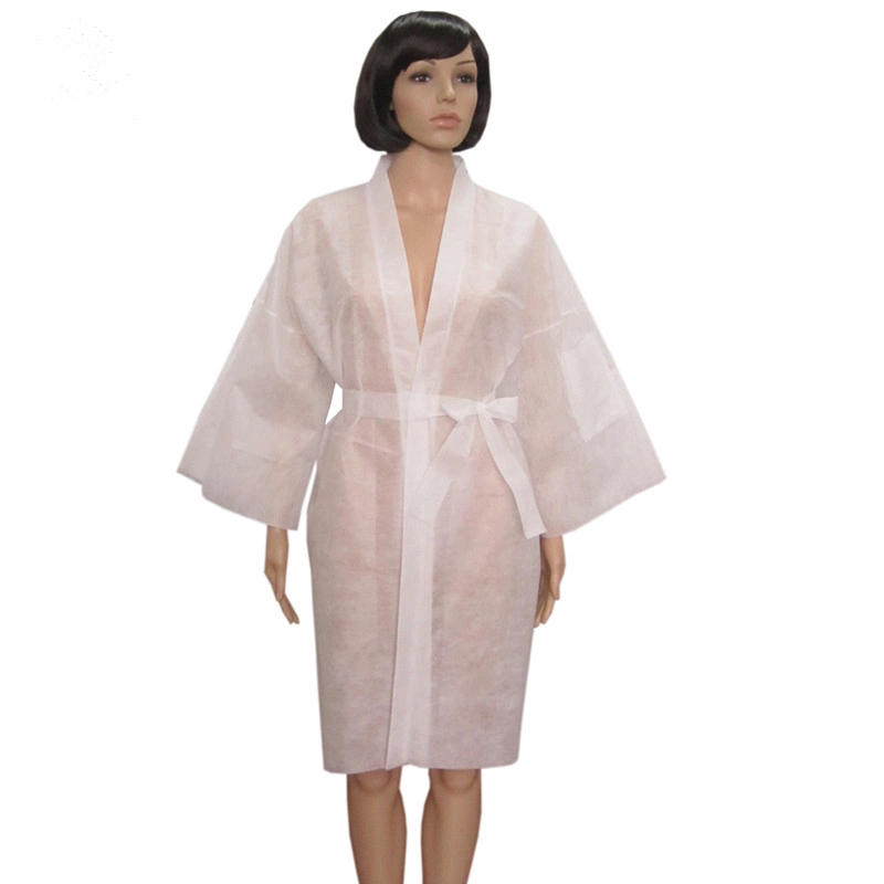 Disposable Kimono Beauty Salons Disposable Nonwoven Bathrobes