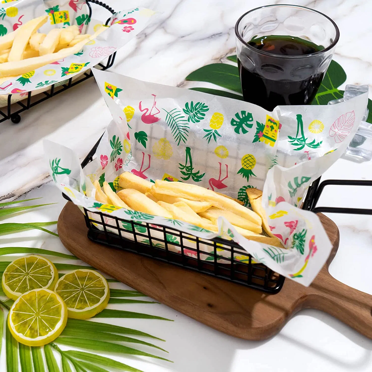 La isla de Hawaii papel encerado, Oil-Proof Deli Sandwich de papel envolturas, Candy Cookie Wrappers, cestas de picnic, cocina alimentos artesanales camisas, papel encerado para la alimentación