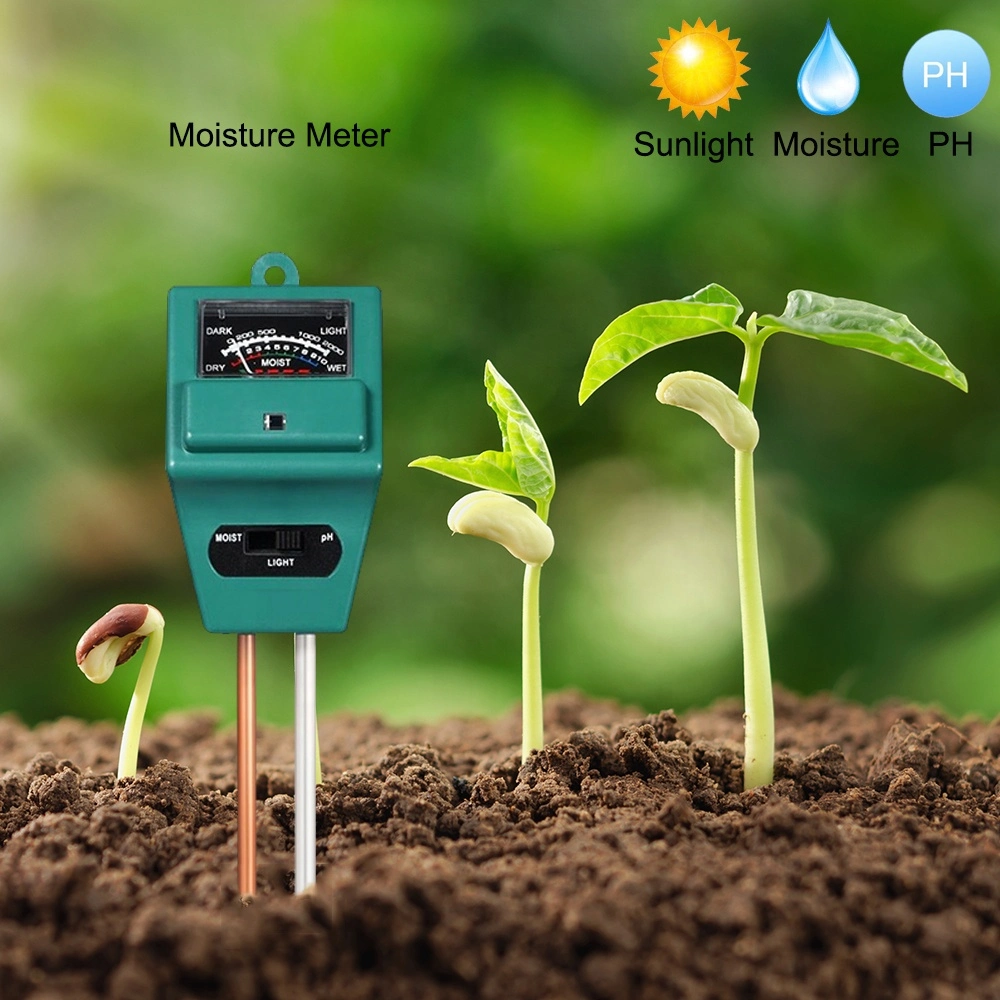 Indoor Garden Plant Care Soil Measurements Waterproof Measuring pH Light Moisture Meter