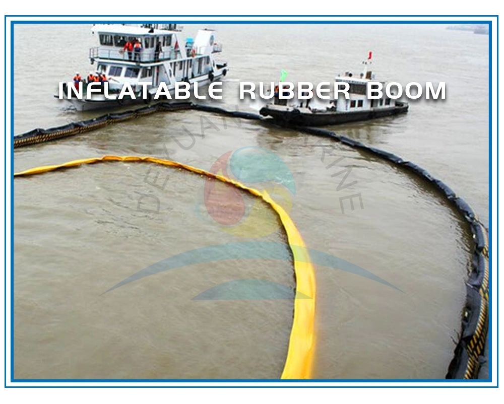 Rubber Inflatable Oil Booms with Power Station