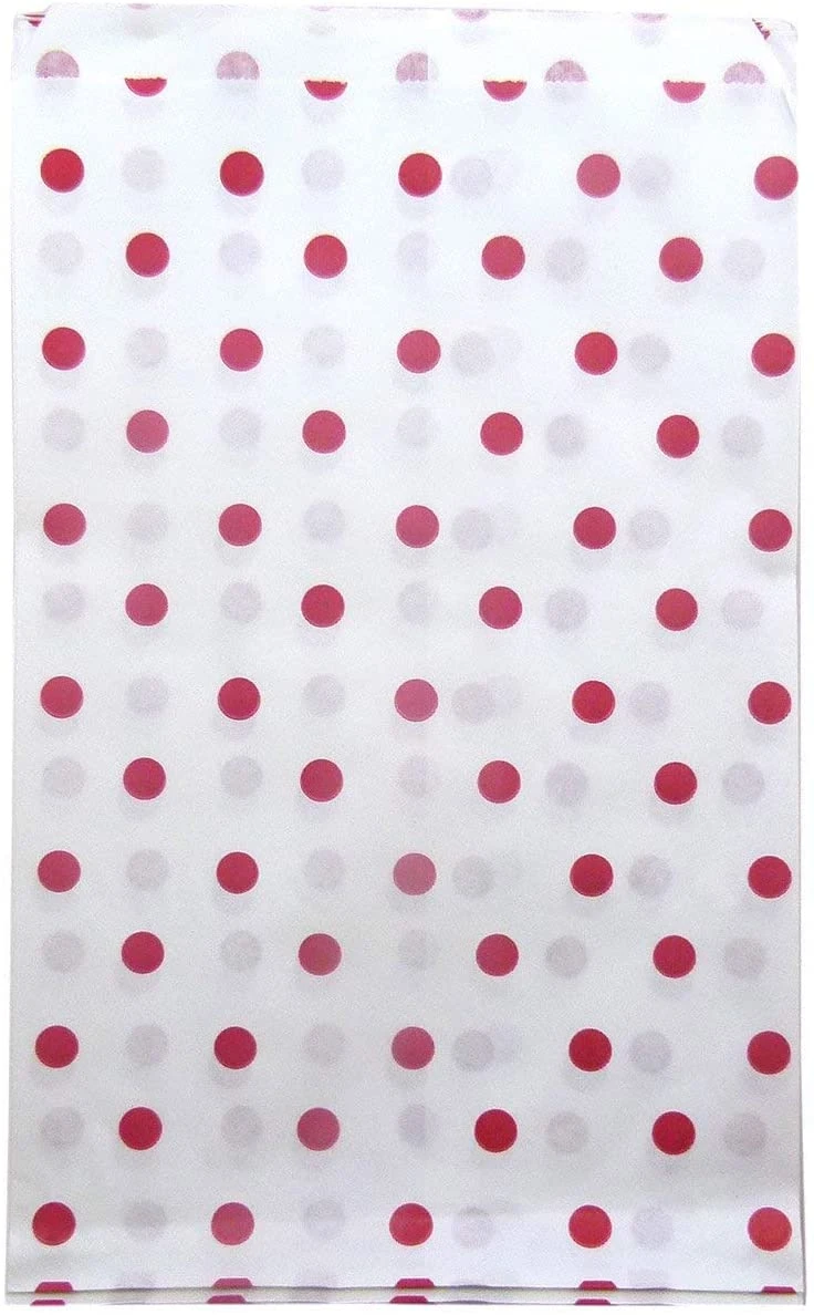 Cutebox Flat Paper Red Polka DOT Kraftpapier Geschenkbeutel (6" X 9") für Merchandise, Handwerk, Party Gefälligkeiten, Einzelhandel, handgefertigte Waren, Kunst und Kunsthandwerk, im Freien.