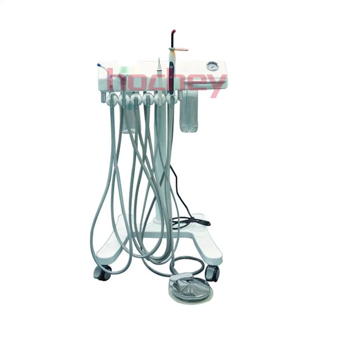 Hochey Medical Portable Dental Chair Unit with Air Compressor Ultrasonic Scaler LED Curing Light