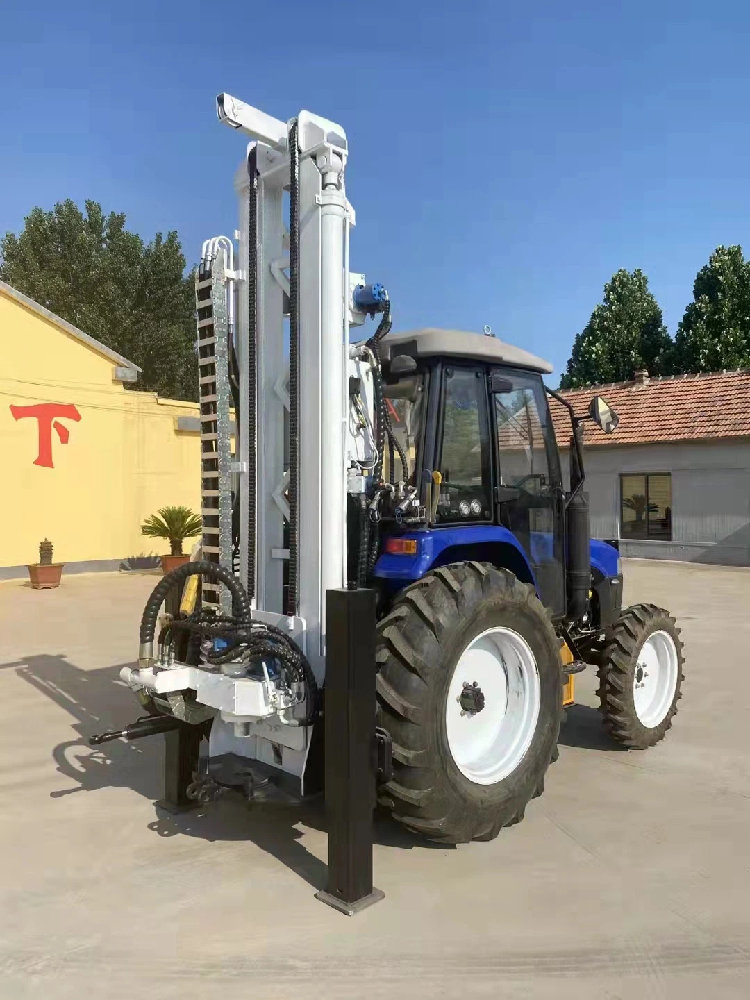 Tractor neumático 200-500m Vehiclemounted Water Well Drilling Rig