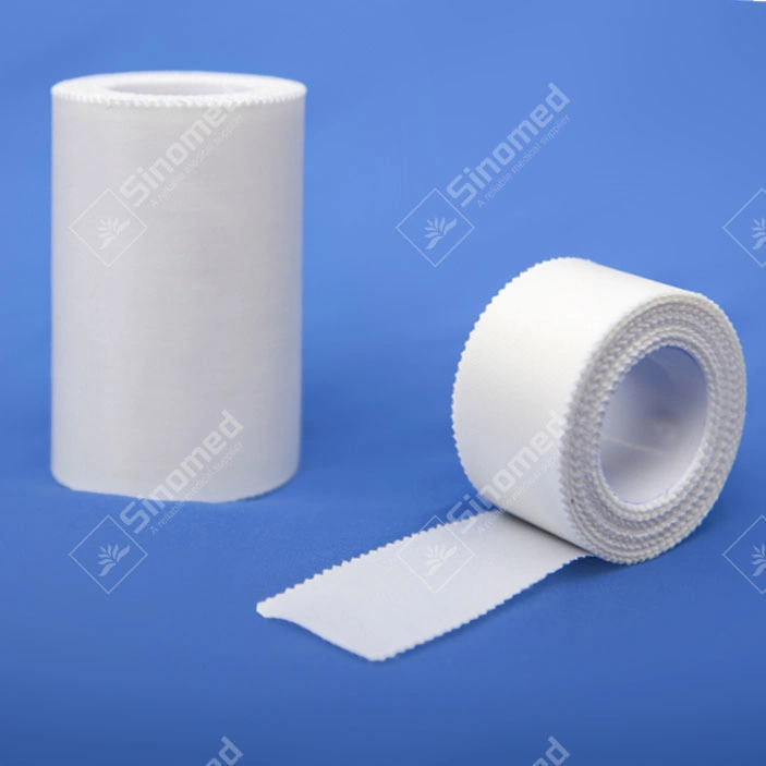 Hospital Usage Silk Tape Adhesive Breathable Surgical Plaster Waterproof with Serrated Edge