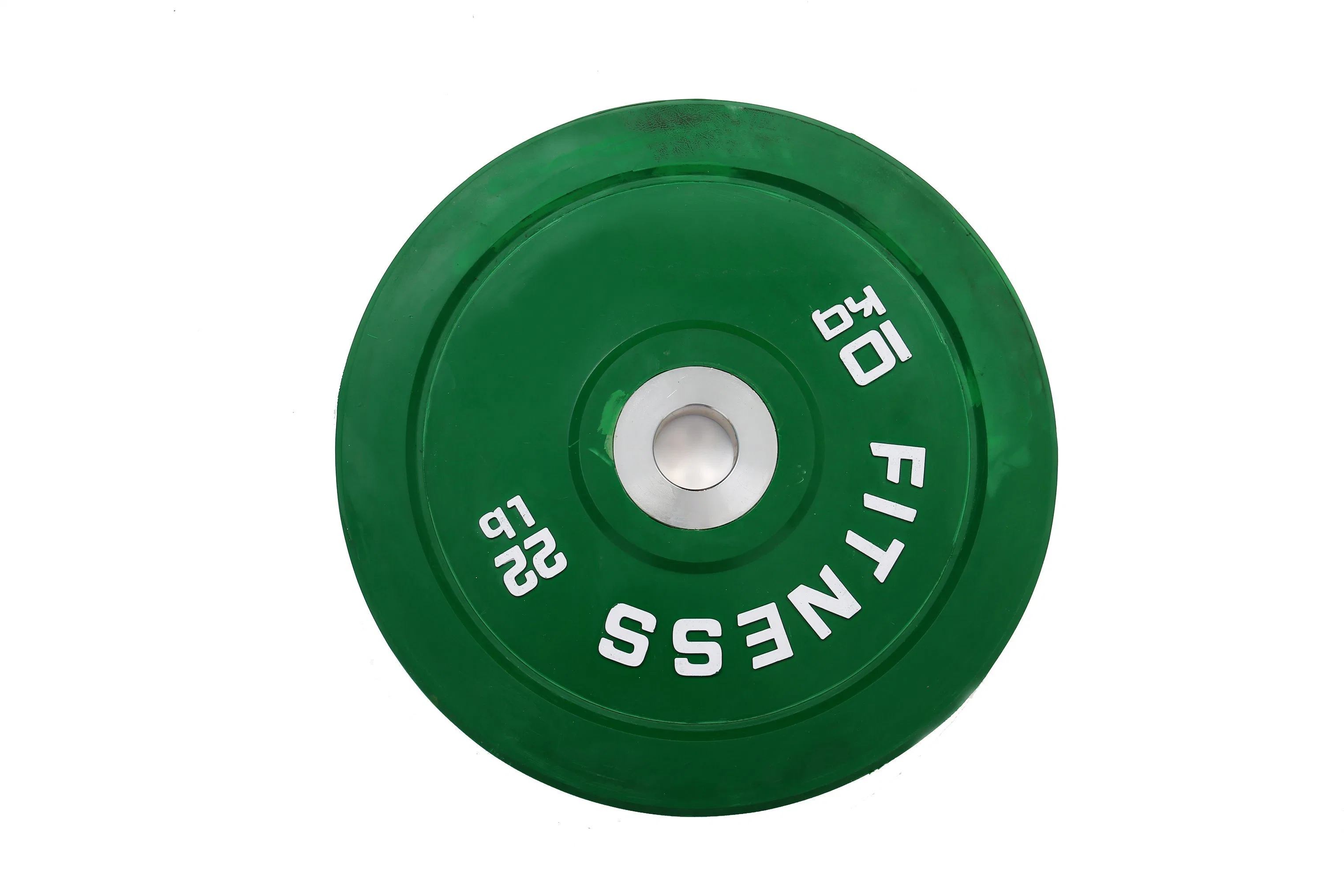 Mayorista/Proveedor Amarillo, Rojo, Verde, Azul Gimnasio competencia ejercicio Barbell OEM personalizado PU Peso elevación de caucho placas parachoques