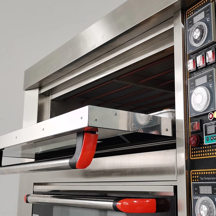 O equipamento comercial da padaria industrial fornece o Torradeira elétrico do bolo da pizza do gás Forno de padaria para preparação de pão e pastelaria com vapor para Venda