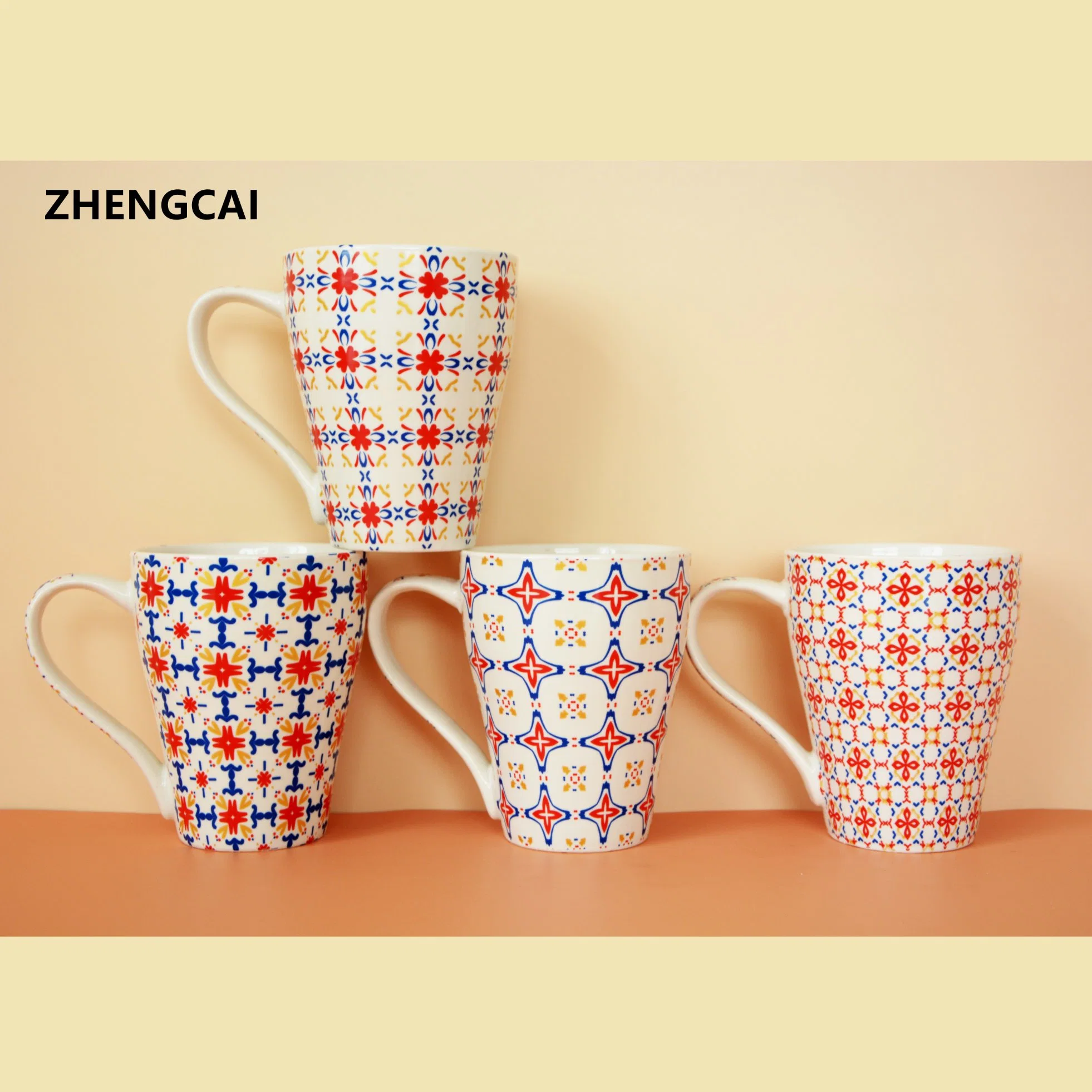 Taza de café de cerámica blanca o porcelana para uso diario y. Promoción Regalo