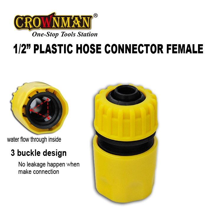 Crownman Plastic Garden 1/2" Hose Connector Quick Pipe Mender Connector