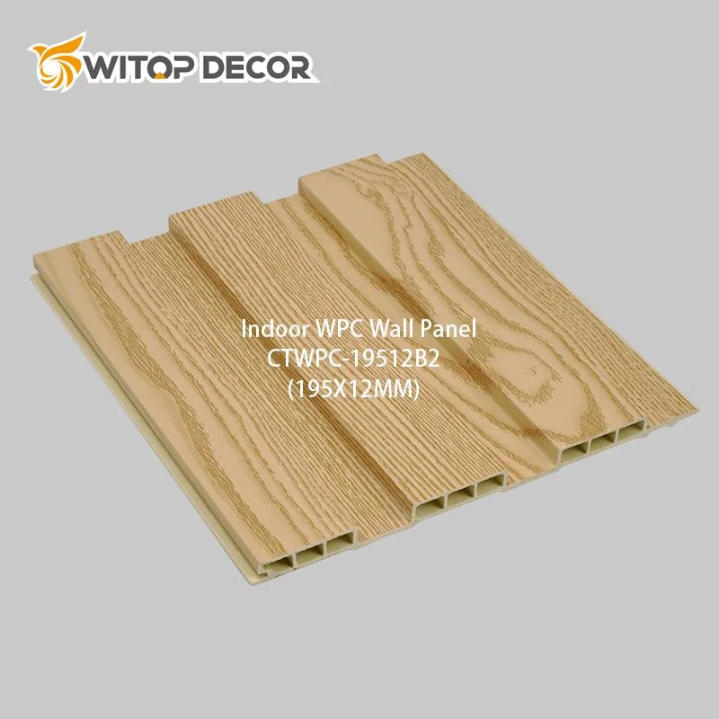 Fireproof Waterproof Durable Hollow Core Width 200mm 170mm 160mm RoHS Strip Tongue and Groove Wave WPC Spc PVC Wall Board