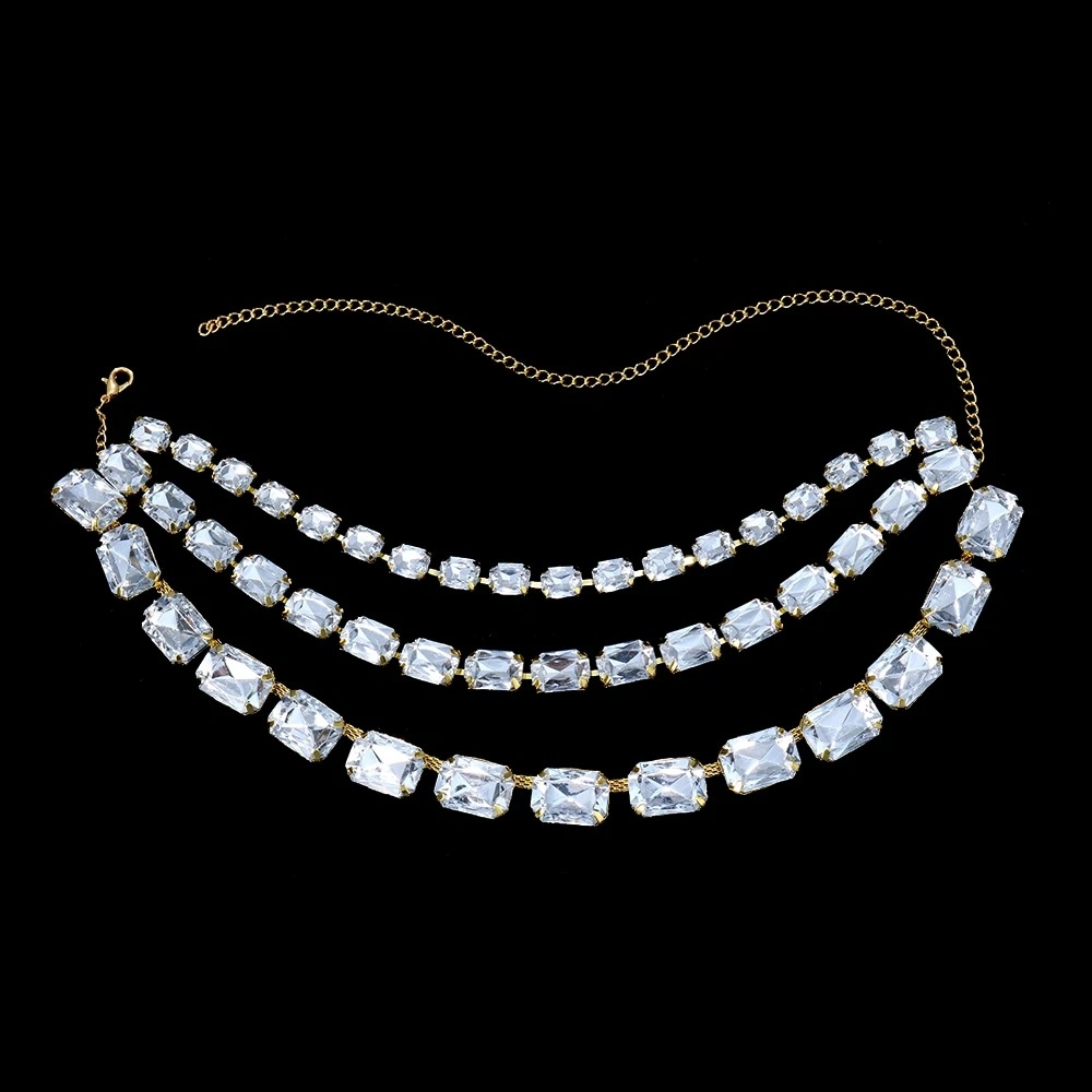 Hot Burst Multi-Layer Crystal Exaggerated Trend Full Diamond Necklace