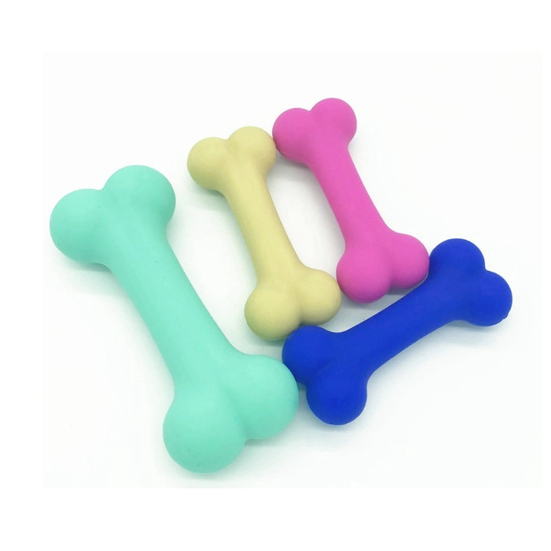 Factory Direct Silicone Eco Friendly Luxury Dogs Interactive Bones Rubber Dog Toys for Aggressive Chewers